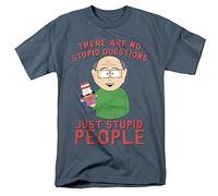 LOGOVISION South Park No Stupid Questions Unisex T Shirt, Slate, Ardoise, M Mixte