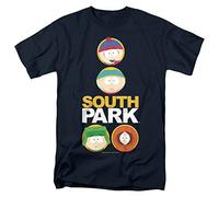 LOGOVISION South Park Solid Circles Unisex T Shirt, Navy, Bleu Marine, 4XL Mixte
