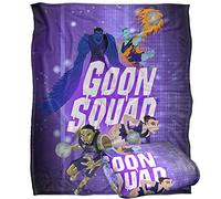 LOGOVISION Space Jam 2 Goon Squad Glow Plaid Ultra Doux au Toucher Soyeux - 152 x 127 cm
