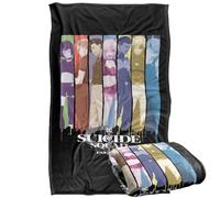 LOGOVISION Suicide Squad Isekai Line Up Plaid Ultra Doux au Toucher Soyeux - 91 x 147 cm