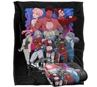 LOGOVISION Suicide Squad Isekai Ready to Fight Plaid Ultra Doux au Toucher Soyeux - 152 x 127 cm