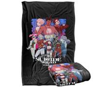 LOGOVISION Suicide Squad Isekai Ready to Fight Plaid Ultra Doux au Toucher Soyeux - 91 x 147 cm