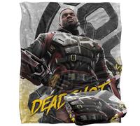 LOGOVISION Suicide Squad: Kill The Justice League Deadshot Plaid Ultra Doux au Toucher Soyeux - 152 x 127 cm