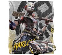 LOGOVISION Suicide Squad: Kill The Justice League Harely Quinn Plaid Ultra Doux au Toucher Soyeux - 152 x 127 cm