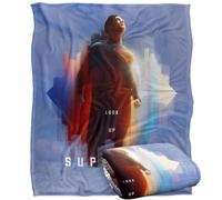LOGOVISION Superman 2025 Look Up Shield Couverture Soyeuse Super Douce au Toucher 152 x 127 cm