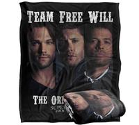 LOGOVISION Supernatural Sam Dean Castiel Original Trio Plaid Ultra Doux au Toucher Soyeux - 152 x 127 cm