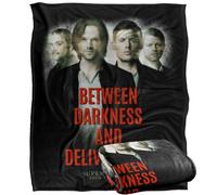 LOGOVISION Supernatural Sam Dean Crowley Castiel Between Darkness Plaid Ultra Doux au Toucher Soyeux - 152 x 127 cm