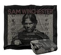 LOGOVISION Supernatural Sam Mug Shot Plaid Ultra Doux au Toucher Soyeux - 152 x 127 cm
