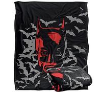 LOGOVISION The Batman (2022) The Batman Mask Plaid Ultra Doux au Toucher Soyeux - 152 x 127 cm