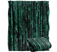 LOGOVISION The Matrix Matrix Code Plaid Ultra Doux au Toucher Soyeux - 152 x 127 cm