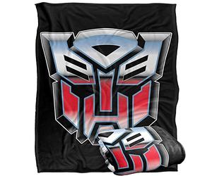 LOGOVISION Transformers Autobot Shine Plaid Ultra Doux au Toucher Soyeux - 152 x 127 cm