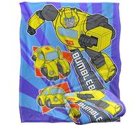 LOGOVISION Transformers Bumblebee Transform Plaid Ultra Doux au Toucher Soyeux - 152 x 127 cm