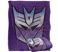LOGOVISION Transformers Decepticon Shine Plaid Ultra Doux au Toucher Soyeux - 152 x 127 cm