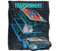LOGOVISION Transformers Schematic Break Optimus Prime Plaid Ultra Doux au Toucher Soyeux - 152 x 127 cm