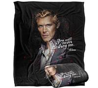 LOGOVISION Vampire Diaries Never Destroy Plaid Ultra Doux au Toucher Soyeux - 152 x 127 cm
