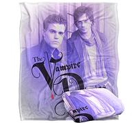 LOGOVISION Vampire Diaries Stefan and Damon Plaid Ultra Doux au Toucher Soyeux - 152 x 127 cm