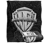 LOGOVISION WB 100Th WB Shield Looney Tunes Background Plaid Ultra Doux au Toucher Soyeux - 152 x 127 cm