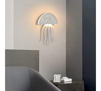 LOGT 10W Applique Murale Intérieure LED Applique Chambre D'enfants Lampe Méduse Enfants Veilleuse Mur Dessin Animé Éclairage Mural Garçon Fille Chambre Lampe Chevet Blanc Chaud 3000K Blanc