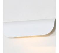 LOGT Applique Murale étanche IP65 LED Extérieur Courbe,10W Blanc Chaud 3000K Aluminium Verre Abat-jour Blanc/Noir Eclairage Mural Intérieur, pour Jardin Front Salle de Bains Véranda,Blanc