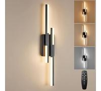LOGT Applique murale LED 10 W Rechargeable 80 cm Longue Applique Murale Sans Fil Sans Perçage Éclairage mural Intérieur Dimmable avec Télécommande et Interrupteur Tactile Lampe à Batterie,1 stück