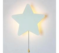 LOGT Applique Murale LED Batterie Intérieur Chambre d'enfant Lampe Murale avec Interrupteur sans Electricité Lampe de Nuit Murale Alimentée par Piles 3 Couleurs Star Déco Eclairage Mural sans Fil