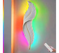 LOGT Applique Murale LED RGB Dimmable avec Télécommande Lampe Murale Intérieure Lampe À Ressort 3D Résine Art Éclairage Murale Décoratif Lumière Pour Enfants Pour Salon, Chambre À Coucher,90CM