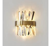 LOGT Applique Murale Moderne Cristal Or Lampe Murale Intérieur LED Chambre Lampe De Chevet Salon Éclairage Décoration Lumière Lampe De Couloir Escalier Lumières Blanc Chaud 3000K