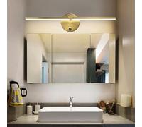 LOGT Lampe à Miroir LED Variable Avec Interrupteur, Applique Murale 300° Pivotant, Éclairage de Maquillage Intérieur pour Salle de Bain Armoire, D'or