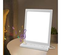 LOGT Lampe de Lumière du Jour LED 20000 Lux, 10 Bruit Blanc, 3 Températures de Couleur, 6 Minuteries, Touch Control, Réglable, Éclairage Solaire, Plastique, Blanc Froid et Chaud