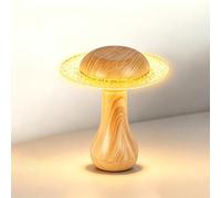 LOGT Lampe LED en Forme de Champignon Intensité Réglable Rechargeable sans fil Lumière de Table avec Interrupteur Tactile Boule Magnétique Veilleuse Alimentée par Piles, Recharge USB,Natural