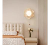 LOGT Lampe Murale Bébé Fleur Applique Murale avec Interrupteur 3 Couleurs Température de la Lampe Nuit G9 Intérieur Lampe pour Chambre d'enfant avec Interrupteur à Tirette Eclairage Mural 7W,Jaune