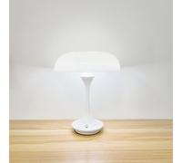 LOGT Lampes Champignons Lampe de Table LED Sans fil Lampes Champignons Touch Variable Lampe de Table 1200mAh Batterie Lampe de Bureau Avec 3 Températures de Couleur Lampe de Lecture,Blanc
