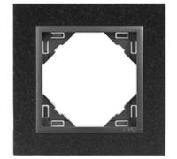 LOGUS 90 Cadre simple en verre noir / prix mat