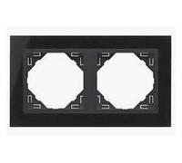 LOGUS 90 EFAPEL CADRE DOUBLE CRISTAL NOIR/GRIS