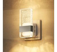 LOHAS-LED Veilleuse avec capteur crépusculaire, veilleuse pour enfants, blanc chaud, 3000 K, luminosité réglable de 0 à 100 lm, pour couloir, escalier, chambre à coucher, cuisine, salle de bain 1
