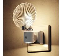 LOHAS-LED Veilleuse de Prise, Veilleuse Coquillage avec Détecteur de Crépuscule, Blanc Chaud 3000K, Rotatif à 350 Degrés, Veilleuses Dimmables pour Chambre d'Enfants, Couloir, Cage d'Escalier, Chambre