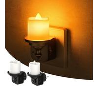 LOHAS-LED Veilleuse LED avec capteur crépusculaire, luminosité réglable de 0 à 100 lm, veilleuse murale à brancher, lumière douce pour chambre, cuisine, salle de bain, couloir, lot de 2