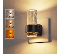 LOHAS-LED Veilleuse Prise avec Capteur Crépusculaire, 1 Unit | 3 CCT Ambre/3000 K/5000 K, Luminosité Réglable de 0 à 100 lm, Anneau Noir