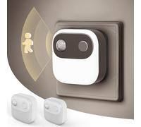 LOHAS-LED Veilleuse, Veilleuse Prise Electrique avec Détecteur de Mouvement et Capteur Crépusculaire, Blanc froid 6000K, Luminosité Réglable, 1W pour Couloir, Chambre à Coucher, Cuisine, Lot de 2