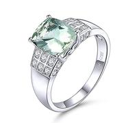 Lohaspie Femme Bague En Argent Sterling 925 Solitaire Mariage Promesse Bague Aigue-marine Zircone Cubique Anneau Bague de Fiancailles,Bijoux Femme