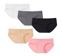 Lohhbve Culotte de maternité V - Support Abdominal Culotte Coton Respirant Culotte de maternité Femmes Post - Partum 5 PCS Set
