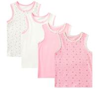 Lohhbve Ensemble de 4 Gilets de Couleur Unie Classiques pour Enfants pour Les Filles de 2 à 10 Ans, Gilet de Travail en Coton, Lot de Plusieurs