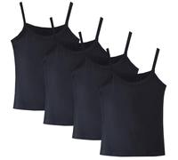 Lohhbve Ensemble de 4 Gilets de Couleur Unie Classiques pour Enfants pour Les Filles de 2 à 10 Ans, Gilet de Travail en Coton, Lot de Plusieurs