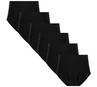 Lohhbve Femmes Coton Plus Taille Slip Pack Taille Haute Slip Couleur Unie Slip Souple sous - vêtements Respirants Absorbent l'humidité et la Transpiration Lot de 6