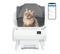 Lohhuby Litière automatique pour chat auto-nettoyante - Contrôle par application, design ouvert, moniteur de santé intelligent, convient aux chats et chatons de taille moyenne, sécurité anti-pincement