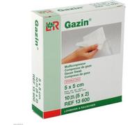 Lohmann & Rauscher Compresse de gaze stérile, 5 x 5 cm, 8 plis, 5 x 2 pièces