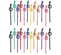 LOHOM Lot de 24 crayons de musique pour étudiants avec gomme, crayons de musique, crayons courbes, pour clés de violon, crayons pour enfants, écrire, croquis, peindre