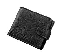 LOHOM Portefeuille pour homme en cuir, minimaliste et mince, avec poche pour pièces, grande capacité, 7 compartiments pour cartes, 2 pour billets, 1 fermeture éclair, noir