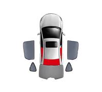 LohxA Pare-Soleil de Voiture pour MG ZS EV SUV 2017-2024 ZST, Pare-Soleil de fenêtre latérale Avant et arrière, Rideau de visière en Nylon magnétique personnalisé,AII-Black-5PCS Rear+Train+Back