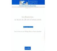 Loi badinter : le bilan de 20 ans d'application Sous la direction de philippe brun et de patrice jourdain - Collectif - Institut Andre Tunc - broché - Etude
